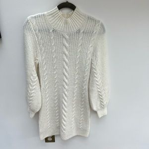 Abercrombie Mock neck Cable Knit Sweater Dress